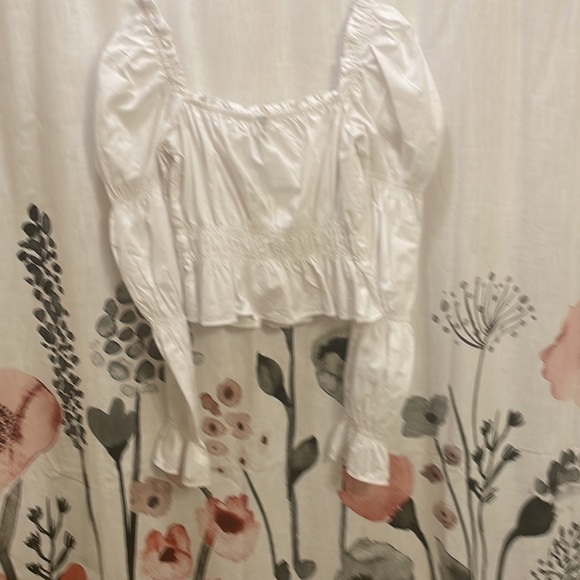 NWOT H&M white peasant blouse size XS - Picture 5 of 5